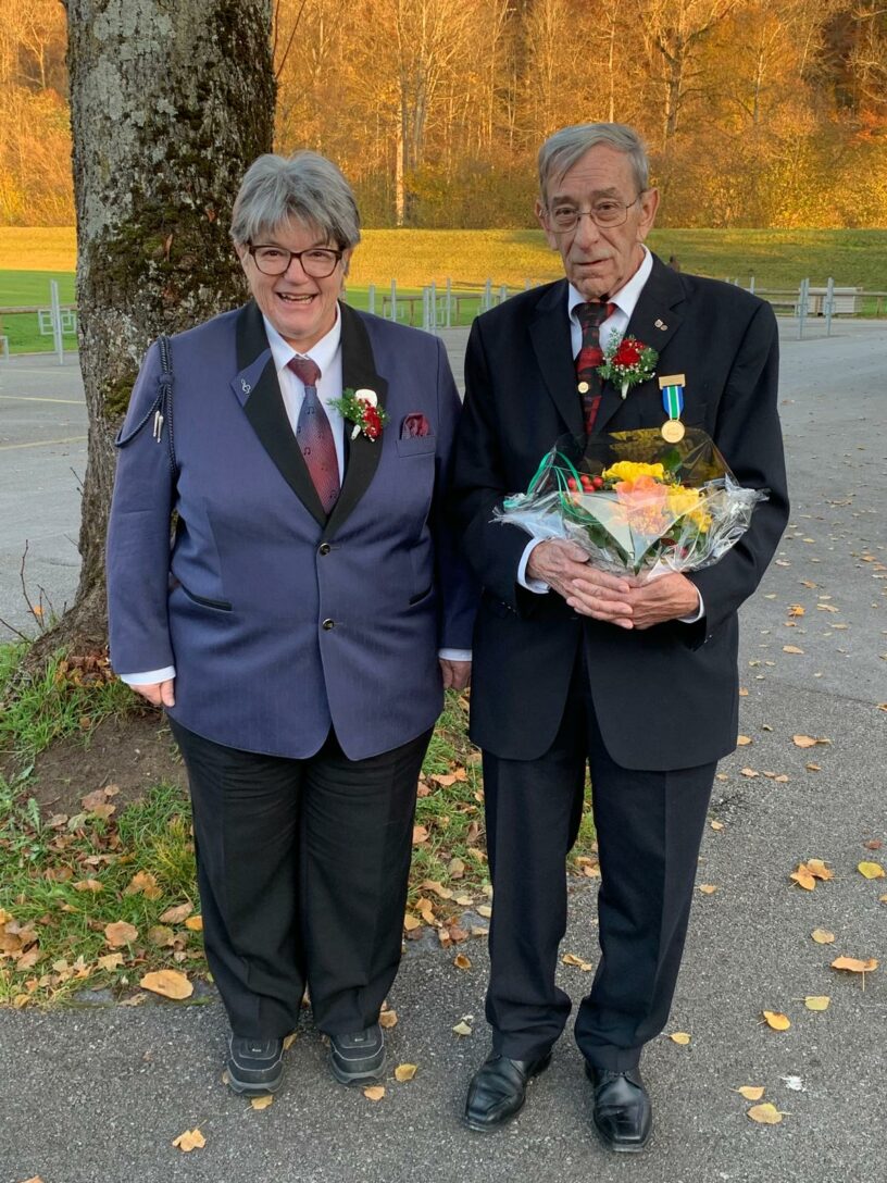 Eidgenössische Veteranin Christine Geissbühler und CISM-Veteran Heiri Geissbühler