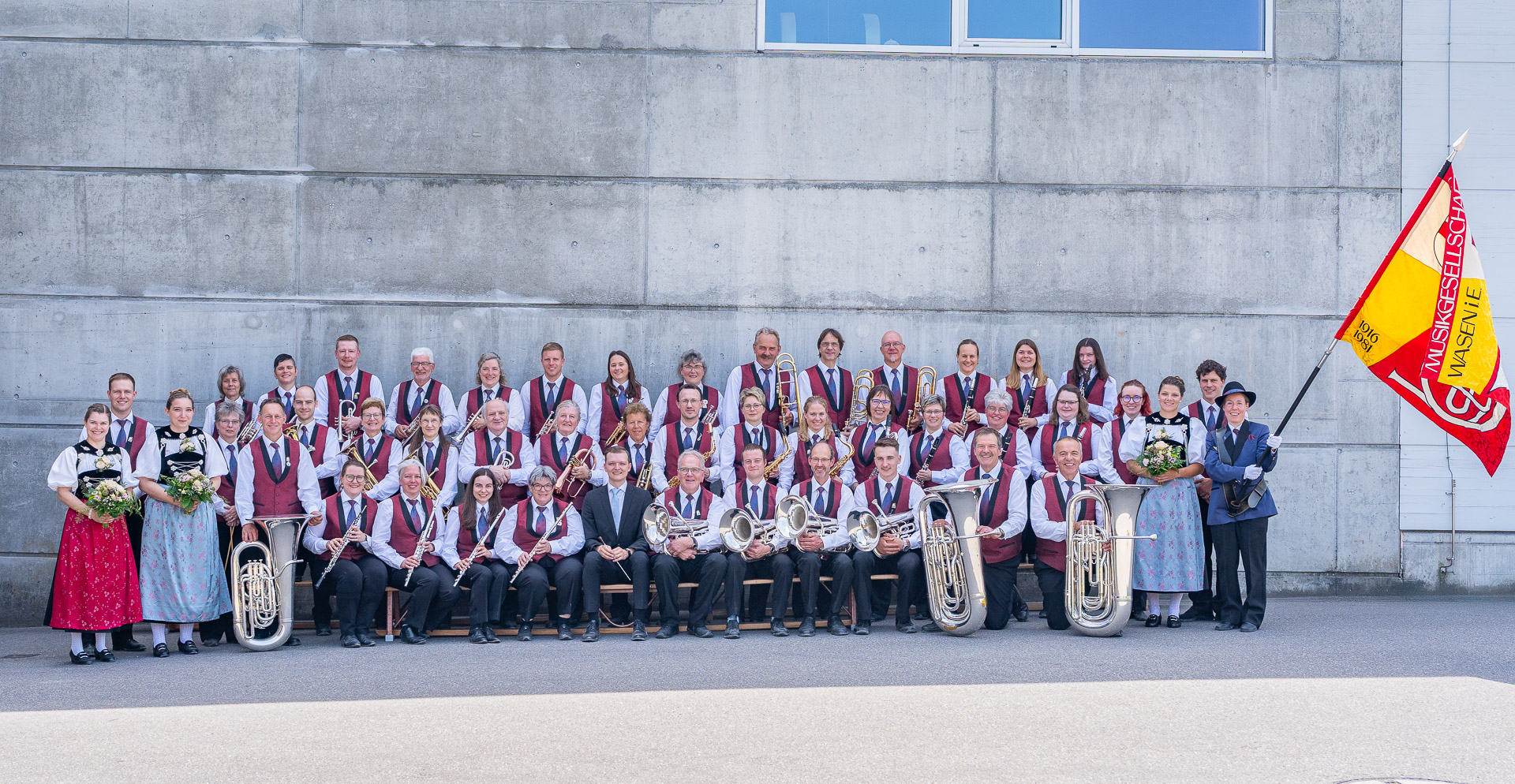Gruppenfoto der MG Wasen, Emmentalische Musiktage Schüpbach 2025